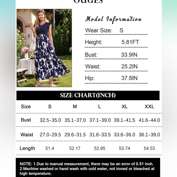 Elegant Navy Floral Maxi Dress Maturnity - Picture 5 of 6